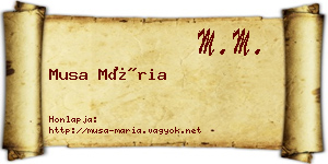 Musa Mária névjegykártya
